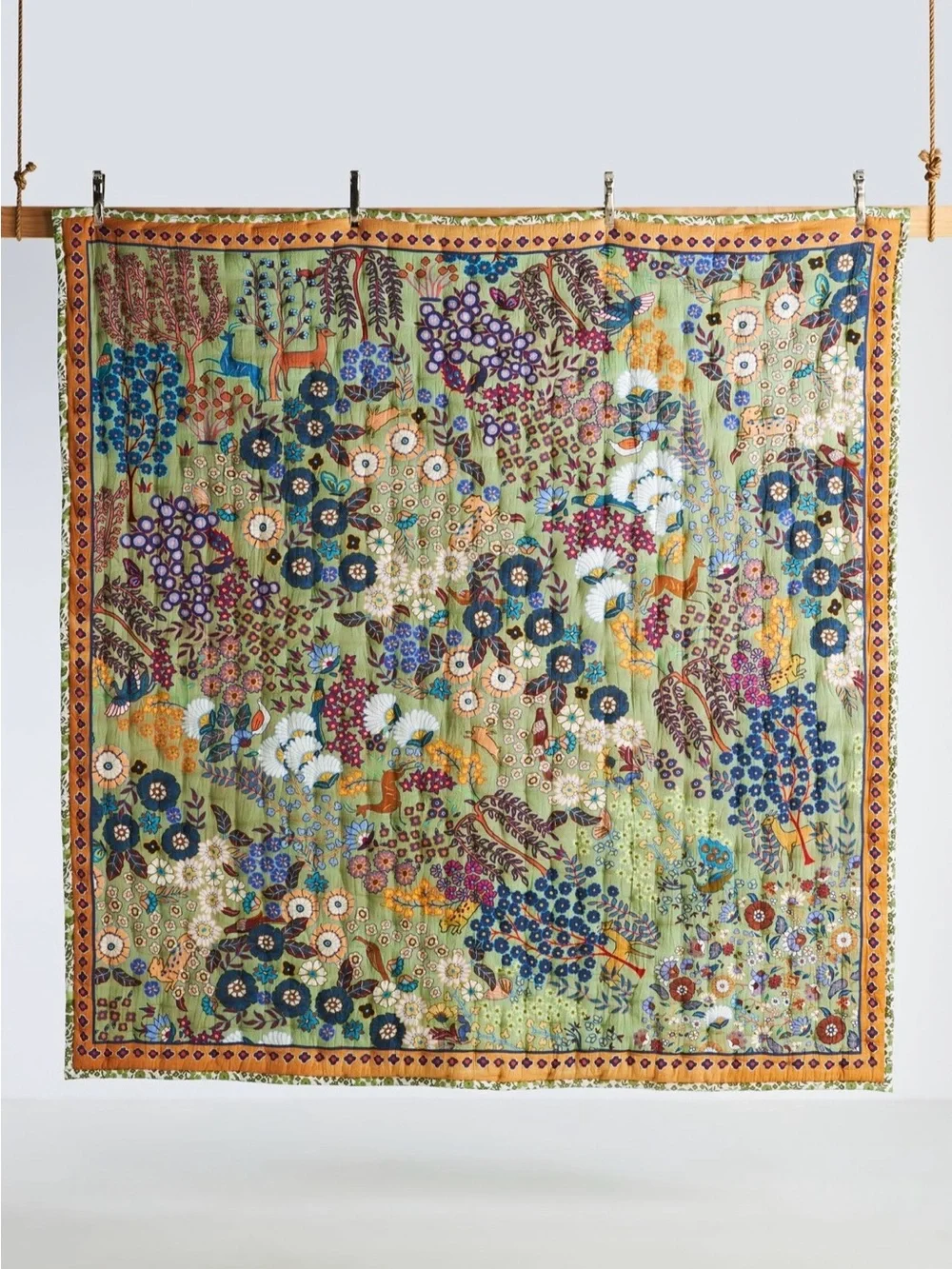 Anthropologie The Printed Textured Cotton Quilt Collection, Full